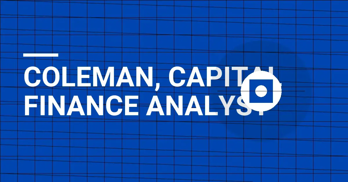 Coleman, Capital Finance Analyst