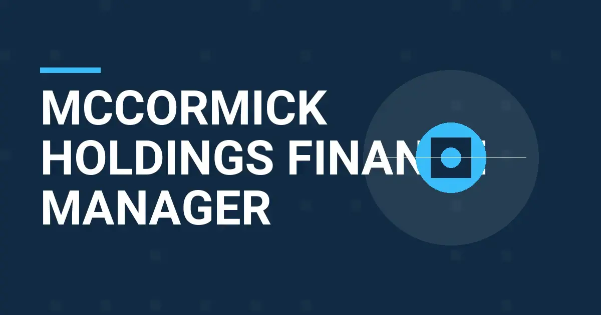 Mccormick Holdings Finance Manager