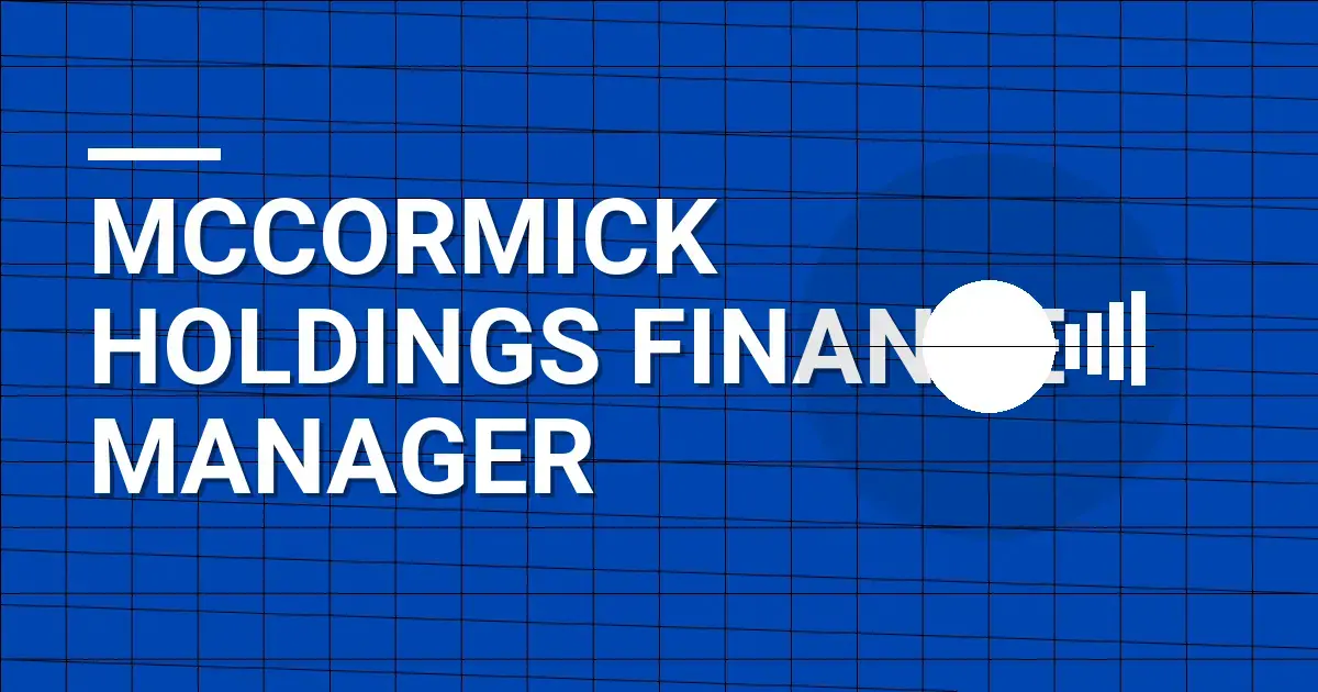 Mccormick Holdings Finance Manager